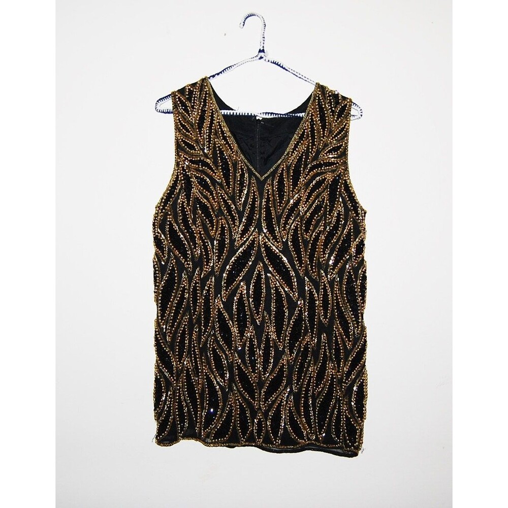 Vintage Blouse Tunic Gold Baroque